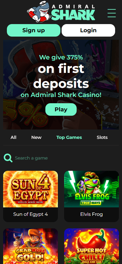 Admiral Shark Casino Mobile screenshot